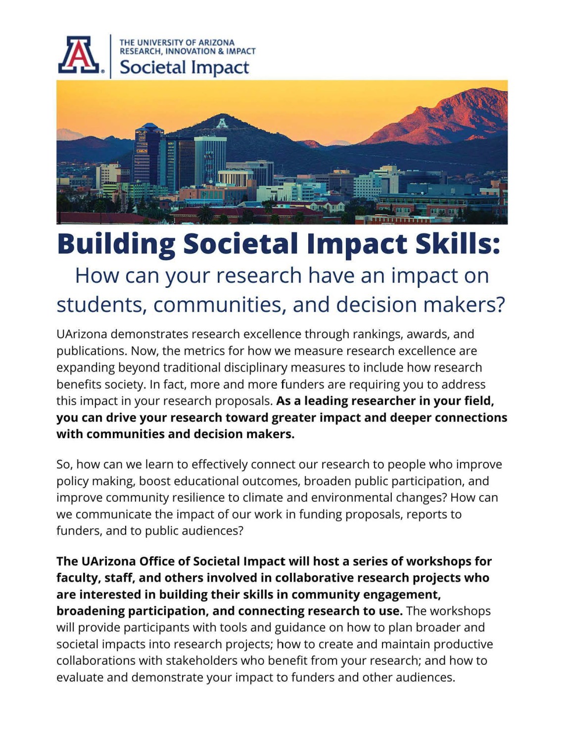 Building Societal Impact Skills info flyer 1 of 2